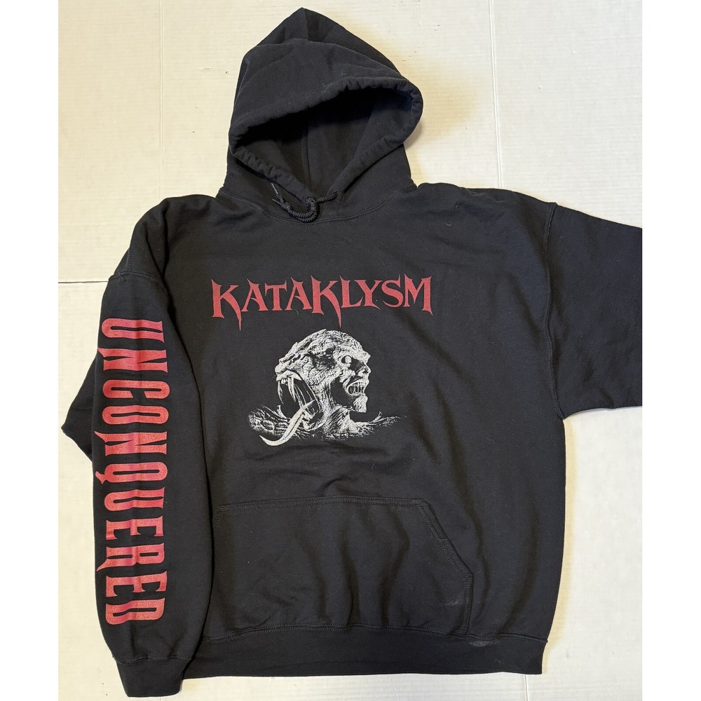 KATAKLYSM Unconquered Album - Canadian Death Metal Band Black Hoodie - X-Large*